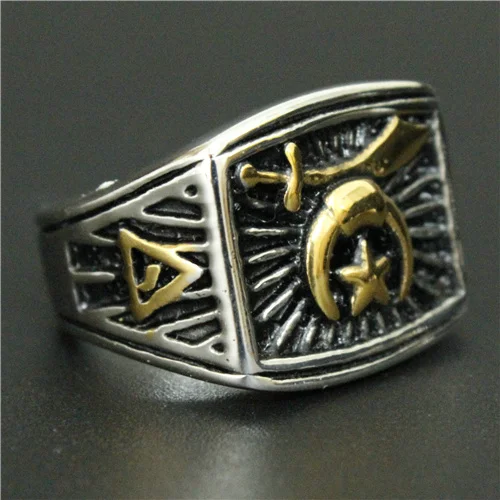 New Arrival Golden Star Punk Ring 316L Stainless Steel Cool Fashion Band Party Hot | Украшения и аксессуары