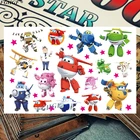 Кратоун, милый, супер летательный аппарат, мужской, детский, временный, боди арт, флэш, тату, стикер 17*10 см, водонепроницаемая, безболезненная татуировка, бесплатная доставка