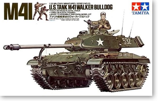 

1/35 Model Building Kits Tank M41 WALKER BULLDOG 35055 Tank Assembly DIY