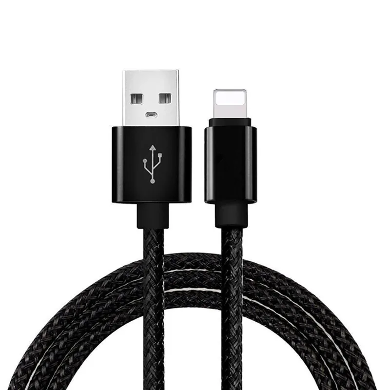 Black Кабель быстрой зарядки A.S для iphone Xs max Xr X 8 7 6 plus 6s 5 s plus ipad mini USB зарядное устройство Шнур высокоскоростной шнур синхронизации данных - Цвет: Black
