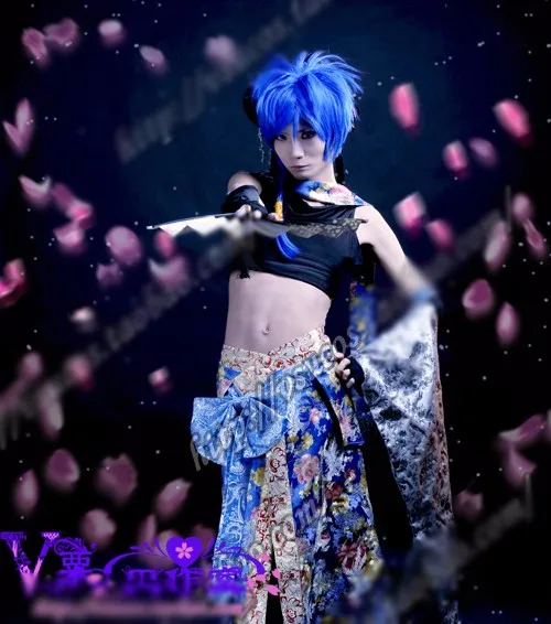 Vocaloid Kaito Setsugetsuka великолепное кимоно 2 версии Хэллоуин униформа наряд полный комплект на заказ