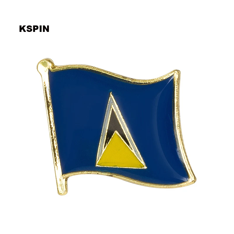 Шпилька для лацкана Saint флаг Люсия Значки фотографий 10 шт.|badge badges|flag badgelot badges |