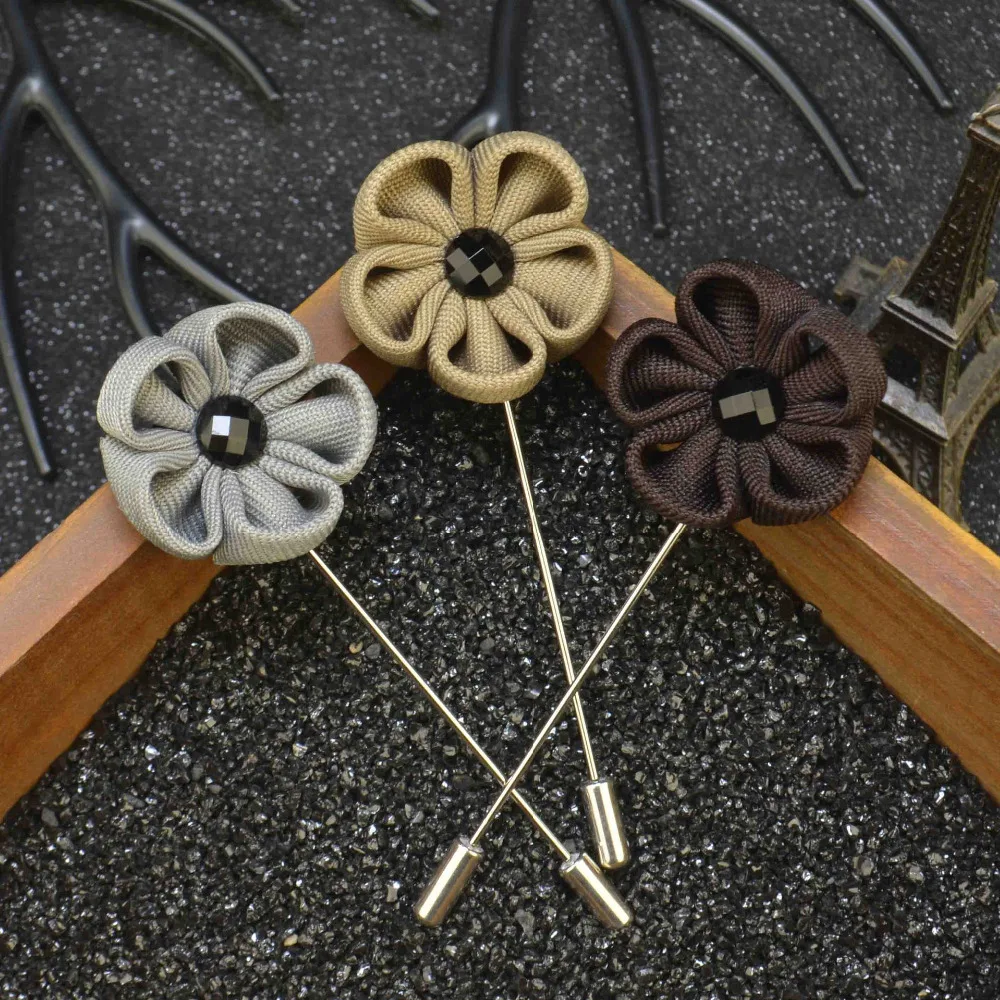 Бренд Mdiger Мужская брошь на булавке ткань черный белый бант лацкане булавка для