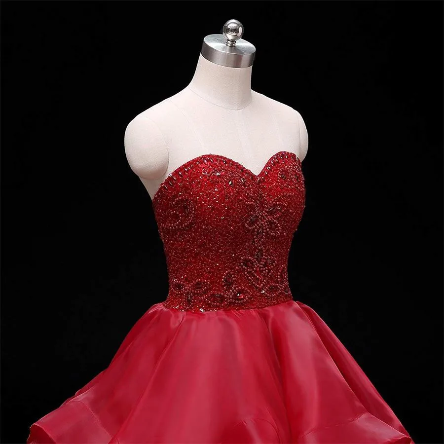 Очаровательное бальное платье jaevini 2019 красные платья Quinceanera милое длинное из