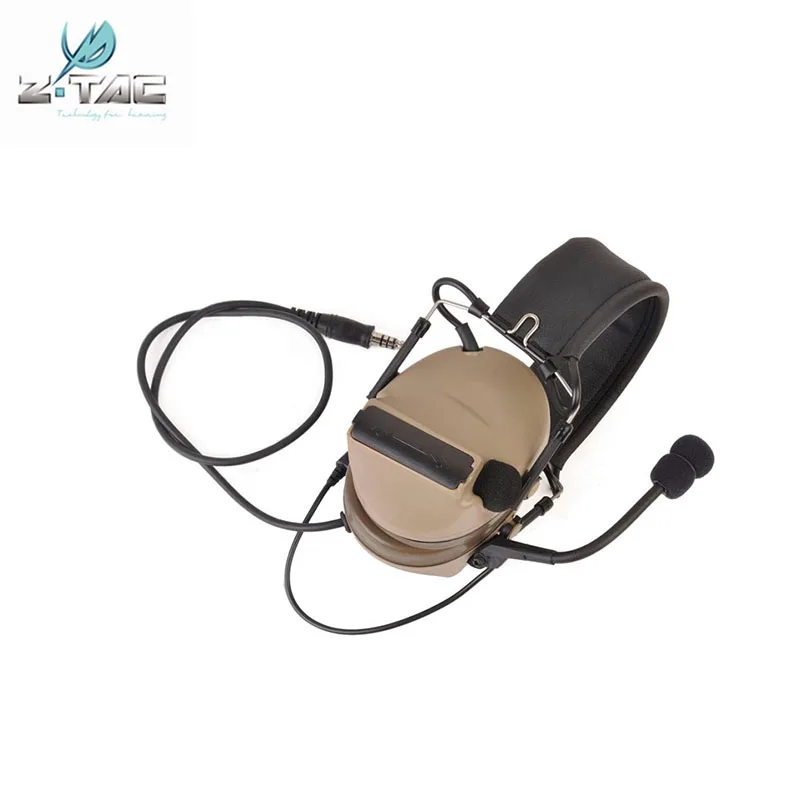 DE Z-Tactical Airsoft Element авиационная гарнитура Comtac II Гарнитура Peltor шумоподавляющие наушники Comtac 2 Softair спортивные наушники - Цвет: DE