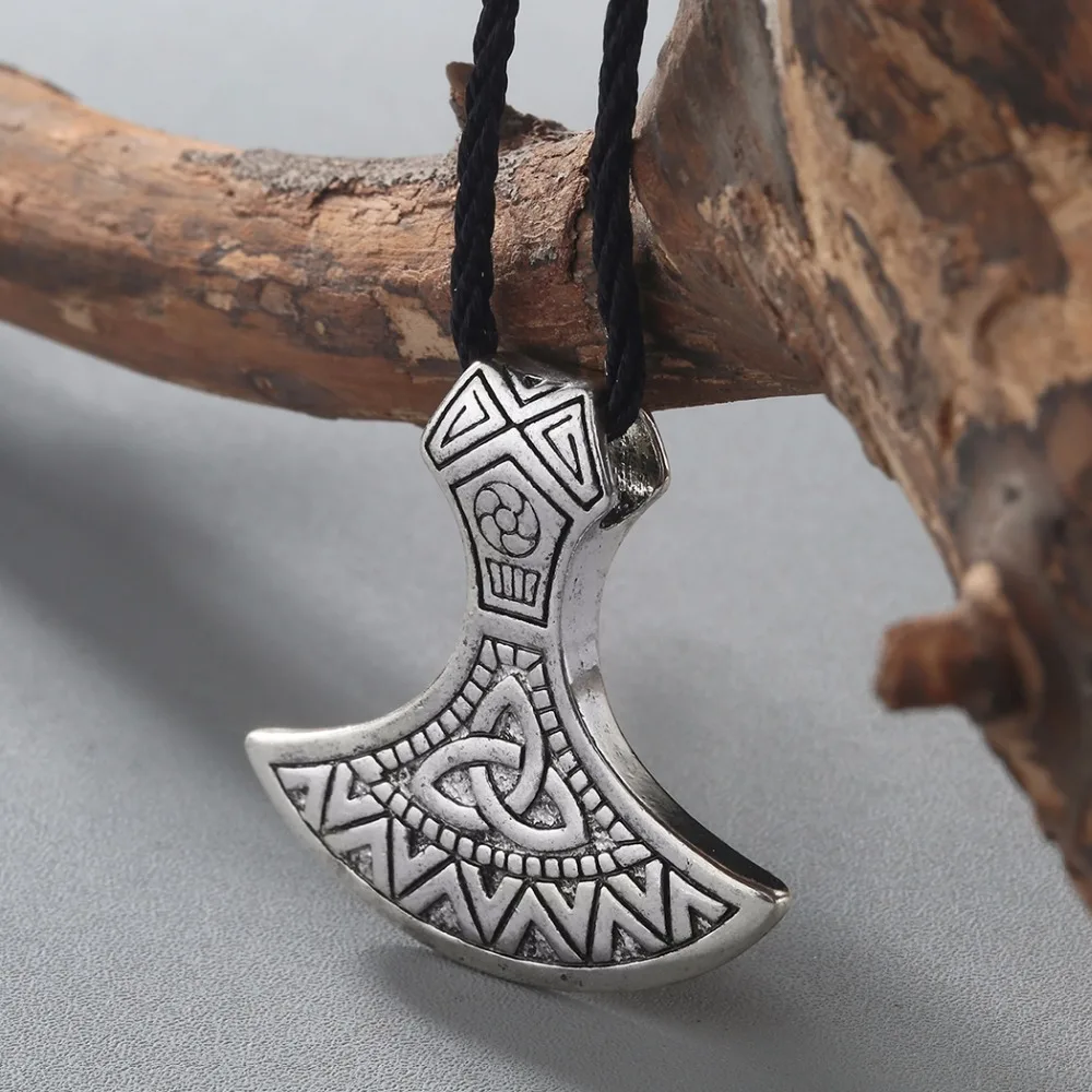 Kinitial молоток Тора топор ювелирные изделия Valknut Odin символ норвежского ожерелья s