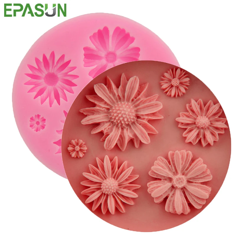 EPASUN 3D силиконовые формы для мыла Подсолнух цветок помадка сделай сам Moule Savon