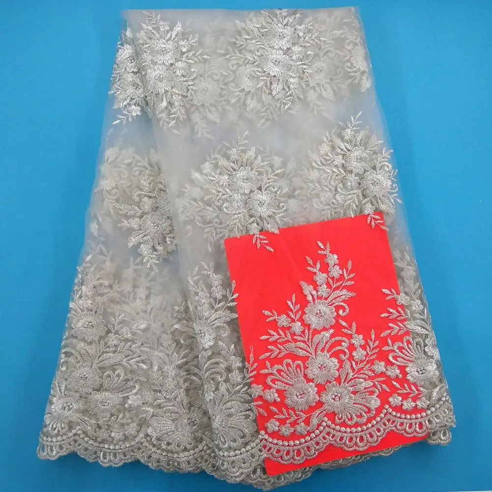 

FC20 African white fabric high quality french lace fabric new design purple peach nigerian lace for wedding 2018