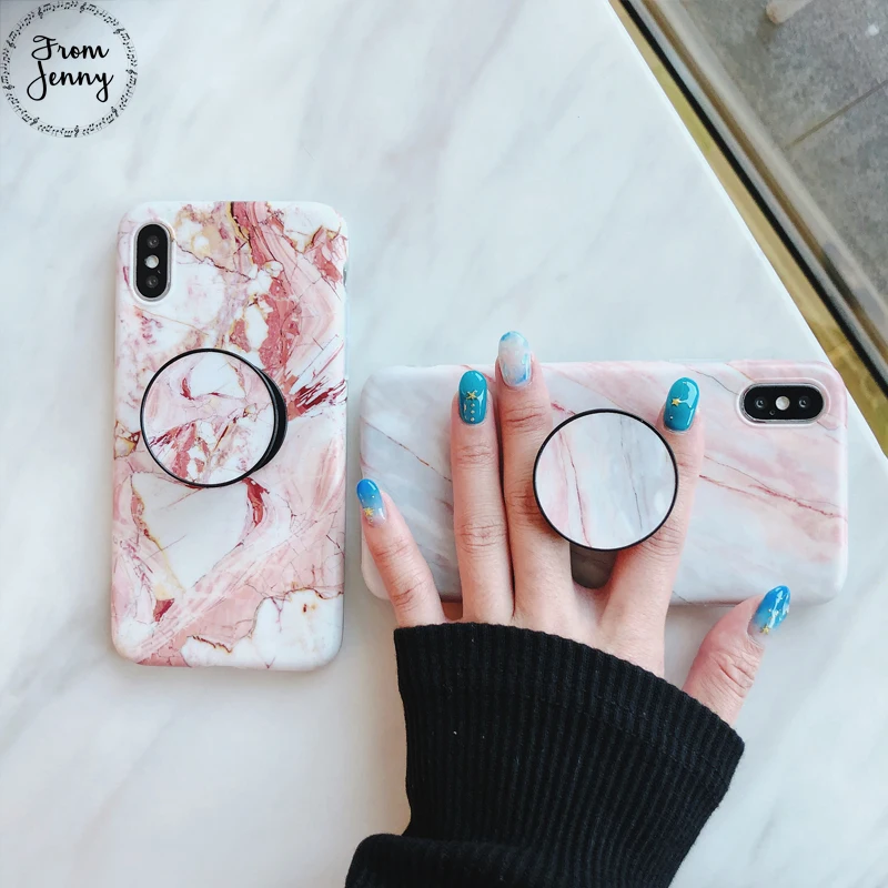 От Jenny горячий Стильный мраморный матовый из ТПУ мягкий чехол для iPhone X 8 8plus 6 s+ 6s plus 7 7Plus Модный чехол для телефона