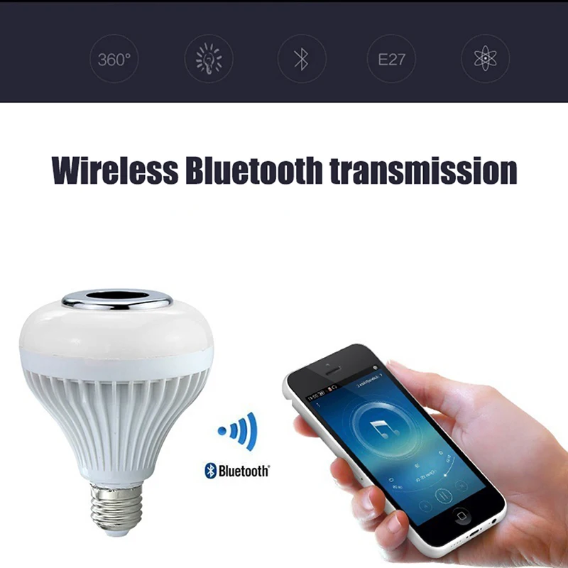 7 Вт умная RGB Bluetooth Колонка Светодиодная лампа для воспроизведения музыки с