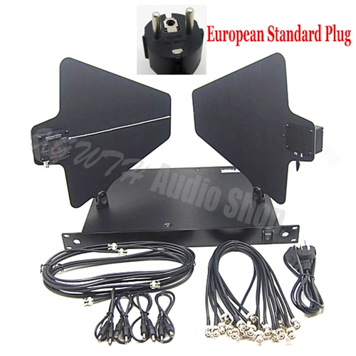 Europea Plug Engineering UA845+ UA874WB активная направленная антенна и сплиттер усилитель системы комплект антенна усилитель распределения для беспроводной микрофон - Цвет: Europea Plug