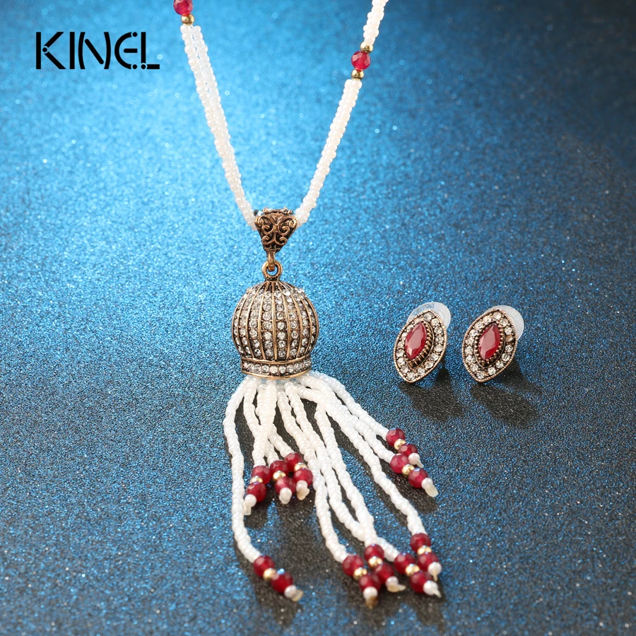 Модные Винтажные Ювелирные наборы Kinel 2016 новое ожерелье с кулоном в виде цветка