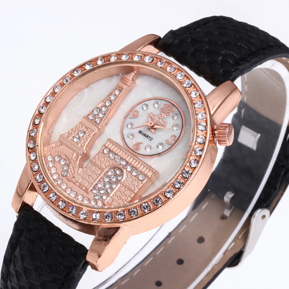 Женские часы Marque De luxe с Эйфелевой башней женские Модные Аналоговые кварцевые