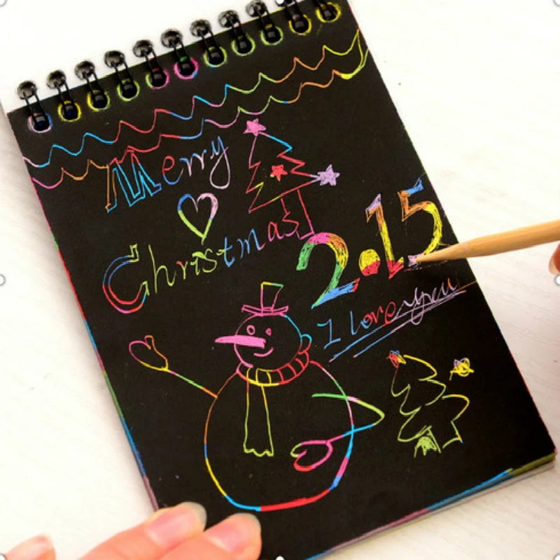 Блокнот для детских игрушек сделай сам из черного картона|sketch note|drawing sketchesscratch note