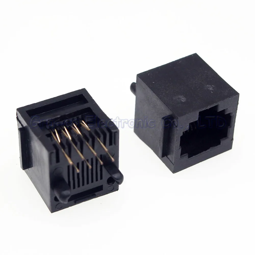 50 шт. RJ45 сетевой разъем 8P8C LAN модульный 180 градусов полный пластик |