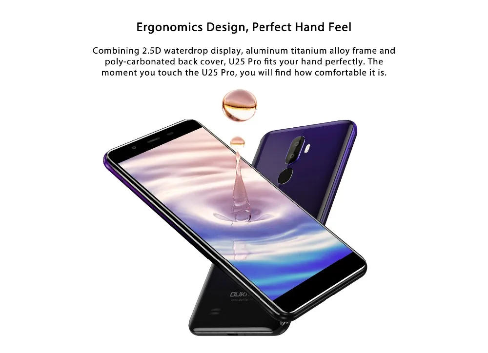 OUKITEL U25 Pro 5," FHD 4G смартфон MT6750T Восьмиядерный 4 Гб ОЗУ 64 ГБ Android 8,1 13 МП Двойная камера gps отпечаток пальца мобильный телефон