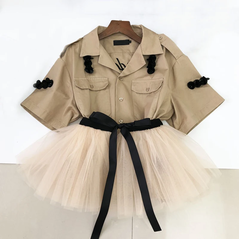 Женская блузка с вышивкой и принтом Повседневная Туника отложным воротником