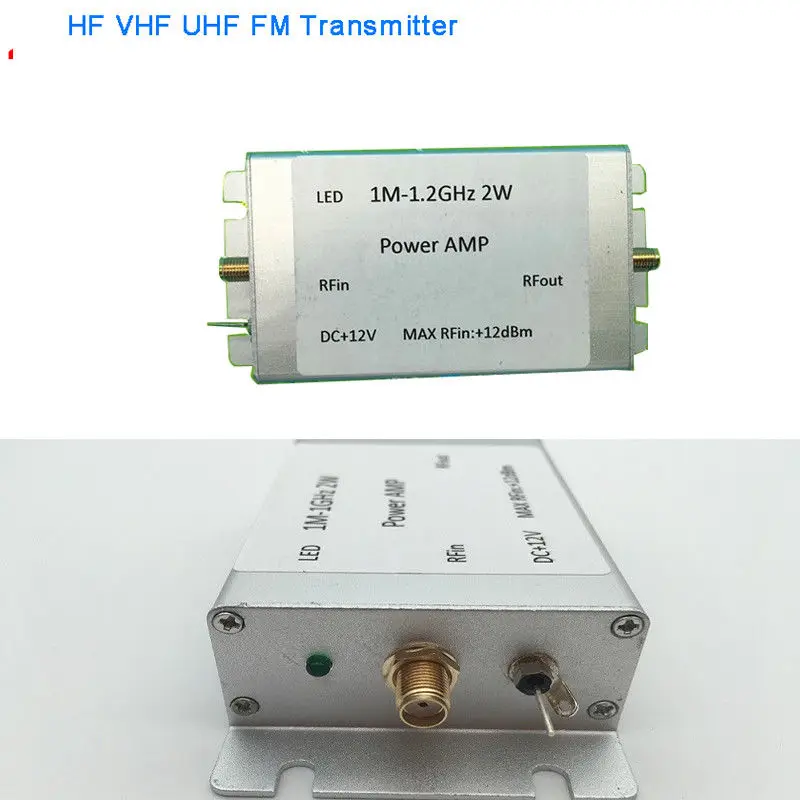 РЧ усилитель 1 МГц-1200 МГц 2 Вт мощности для HF FM VHF UHF передатчик широкополосный