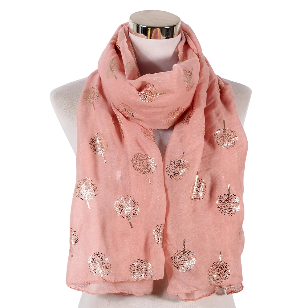 2019 модные черные желтые красные женские шали и шарфы с принтом дерева из фольги