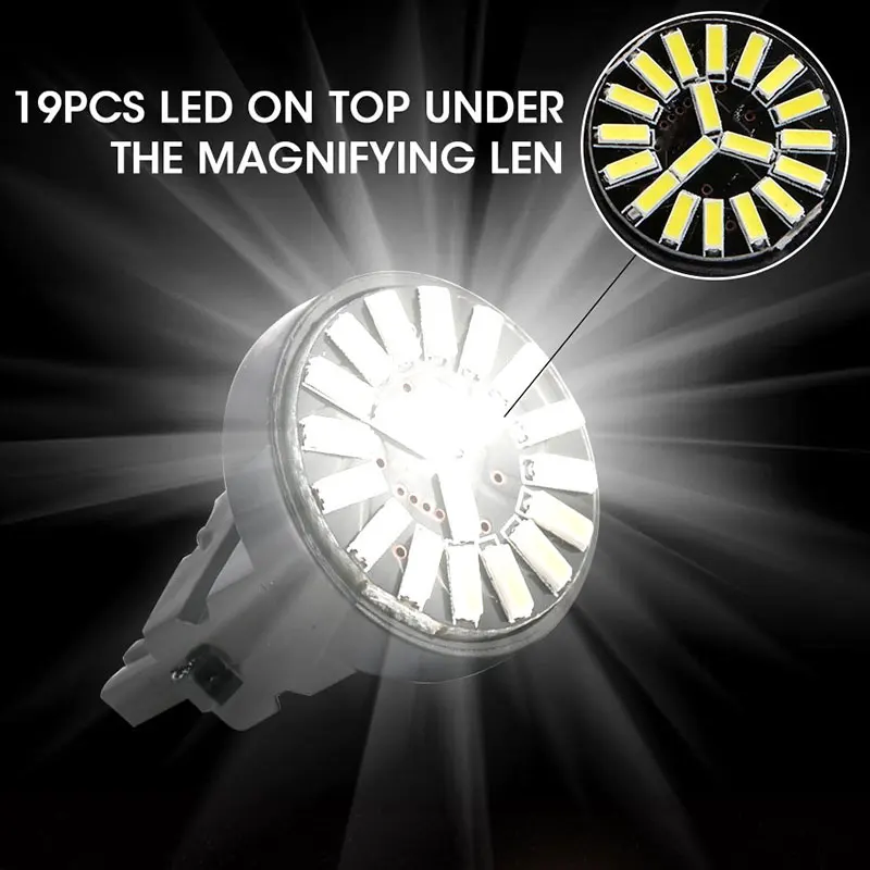 Hlxg 2pcs T20 Led 7443 580 Автомобильные дневные огни парковочные лампы габаритные