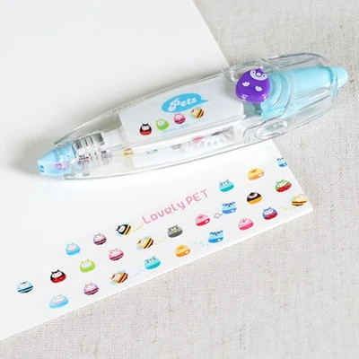 tumbler 1 шт. 5 мм* 30 м Kawaii Единорог Корректирующая лента милый мультфильм коррекция клейкие ленты белые офисные школьные принадлежности корейские канцелярские принадлежности - Цвет: tumbler