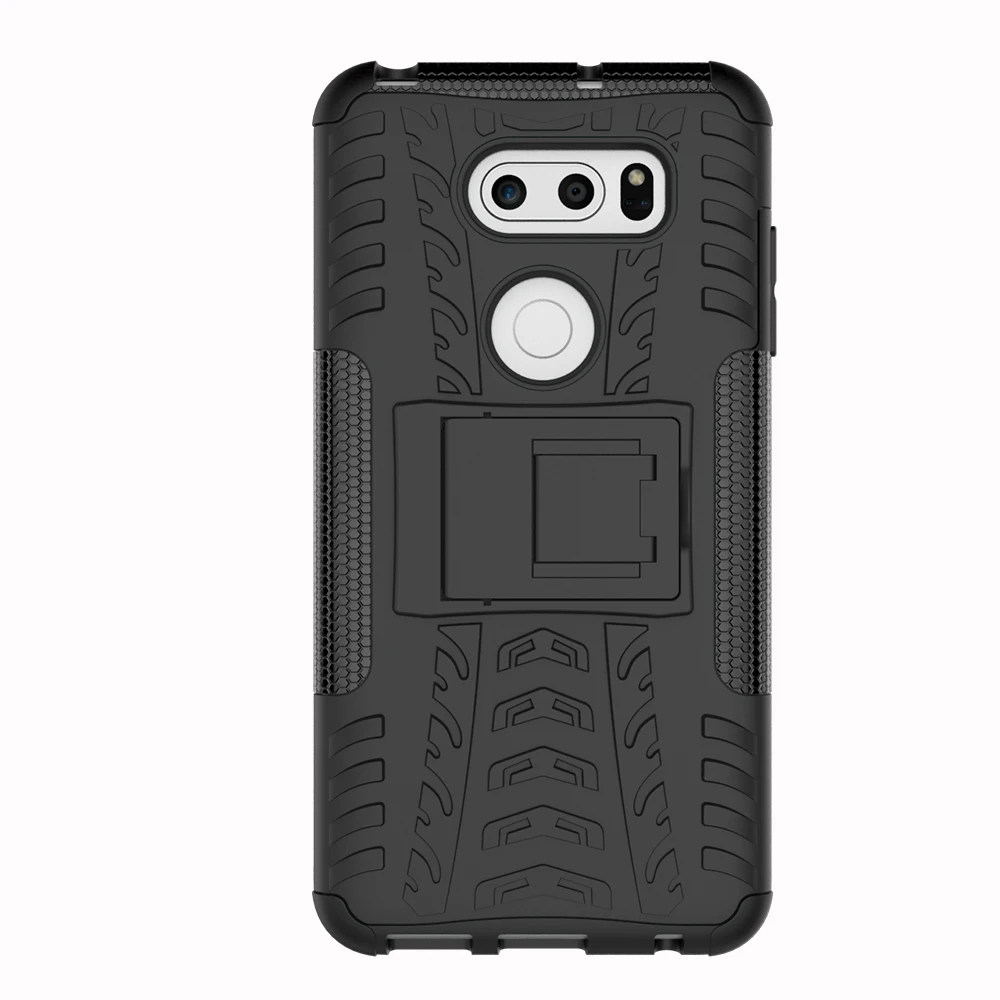 Чехол для LG V30 чехол из ТПУ + ПК гибридный армированный подставка телефона жесткий