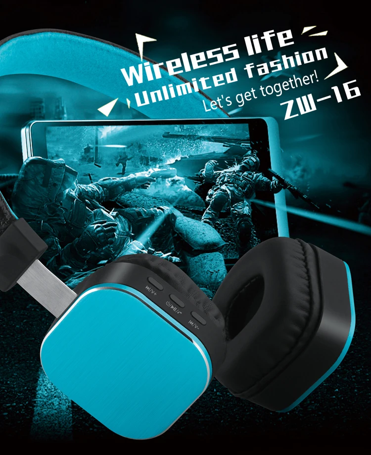 ZW16 bluetooth гарнитура регулятор громкости беспроводные наушники стерео Hifi бас на ухо наушники для телефона ПК