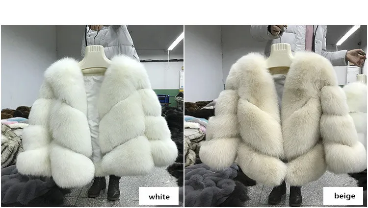 Пальто из натурального Лисьего меха для женщин, зимняя куртка из натурального меха, модная короткая тонкая верхняя одежда, роскошное пальто из натурального меха с длинным рукавом