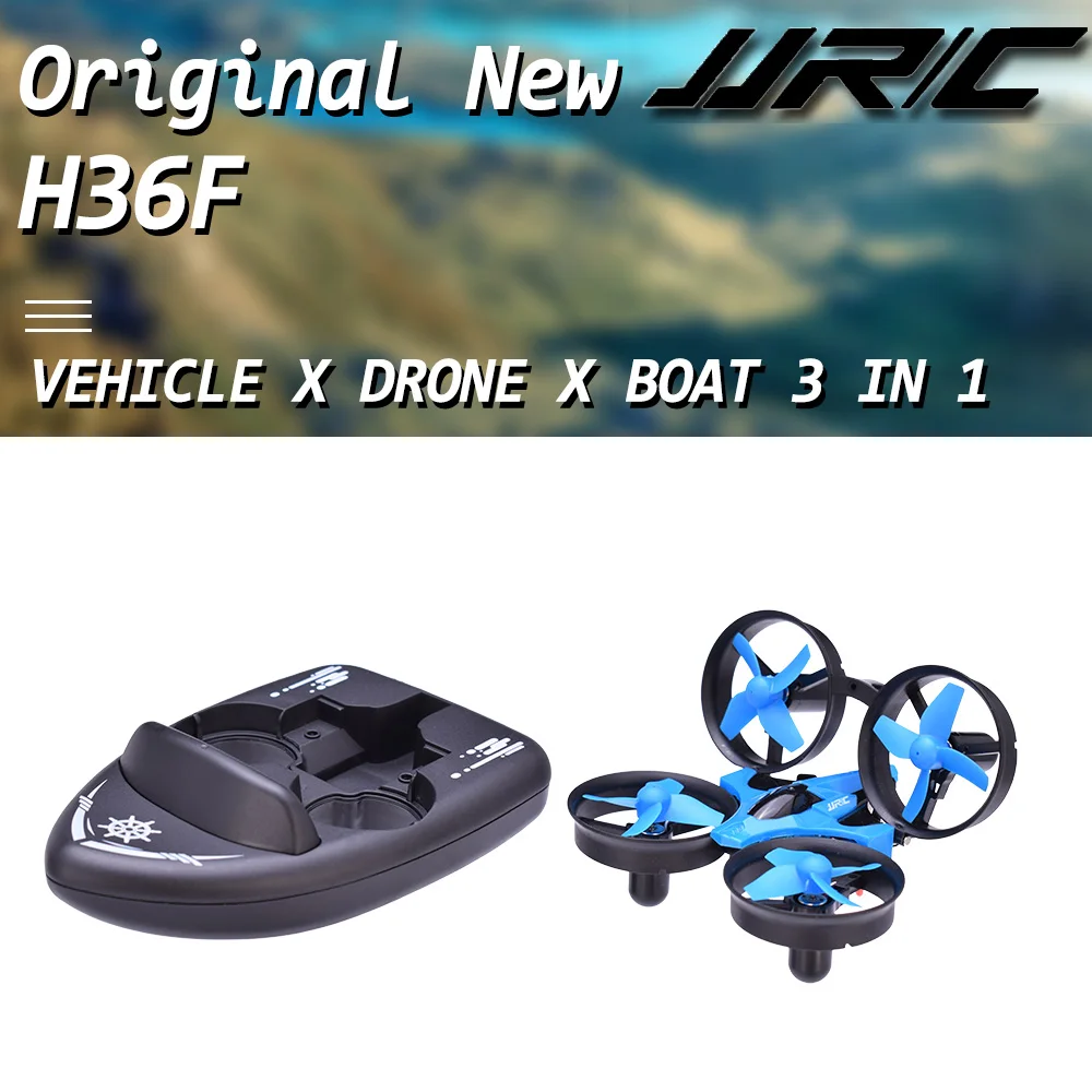 Оригинальный Новый JJRC H36F 2 4G автомобиля Drone лодка 3in1 Многофункциональный водяной