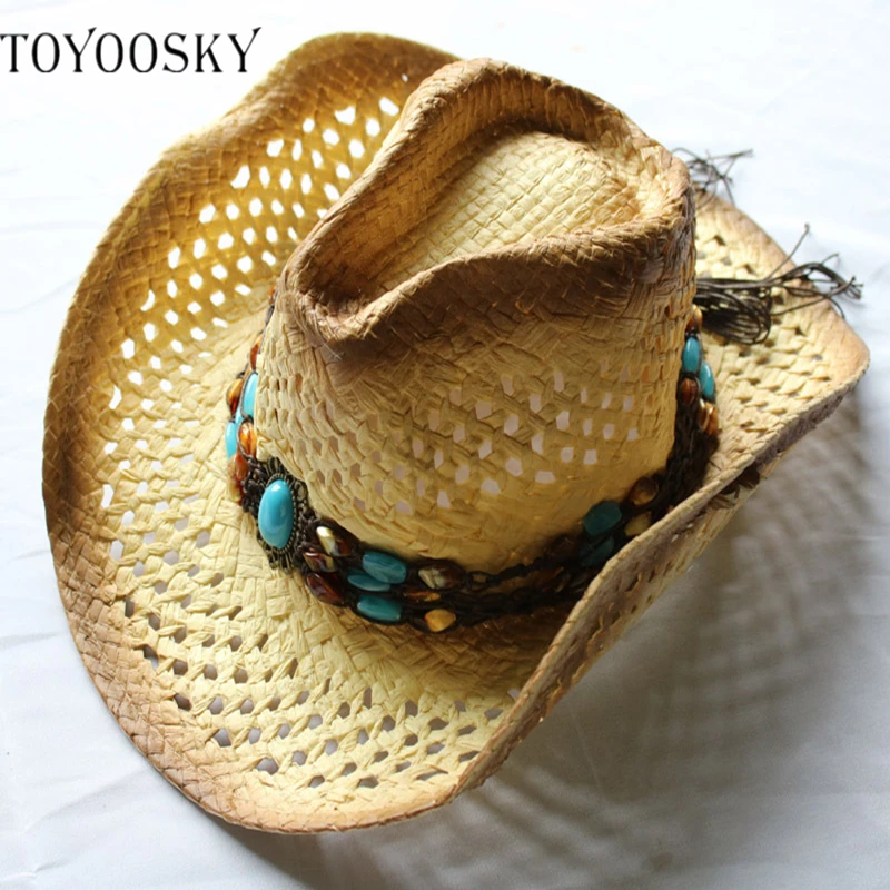 Toyoosky 2017 г. мужские/женские летние классические ковбойские соломенная шляпа пляж