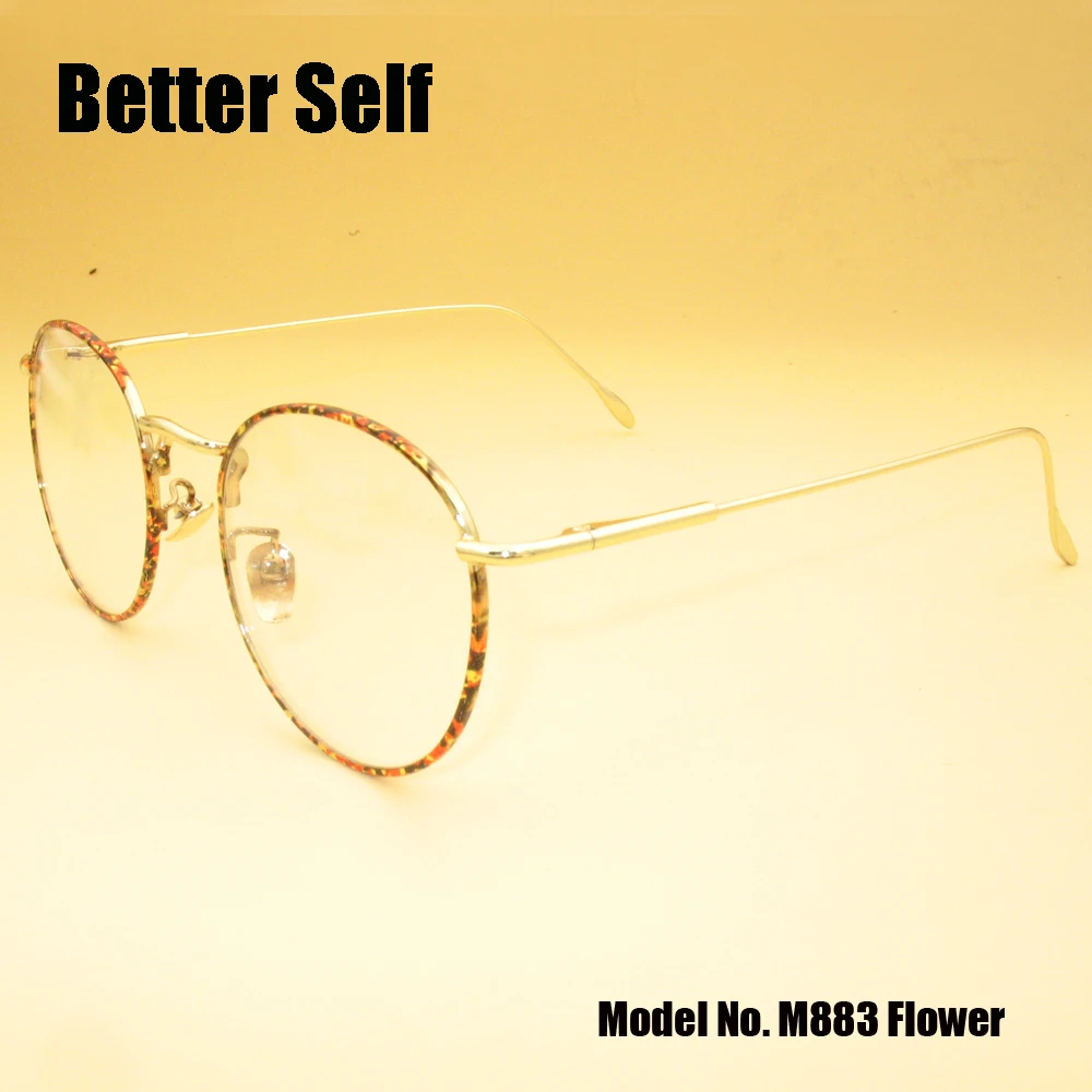 

Full Rim Optical Frames M883 Vintage Round Eyeglasses Female Better Self Designer Spectacle Plain Glasses