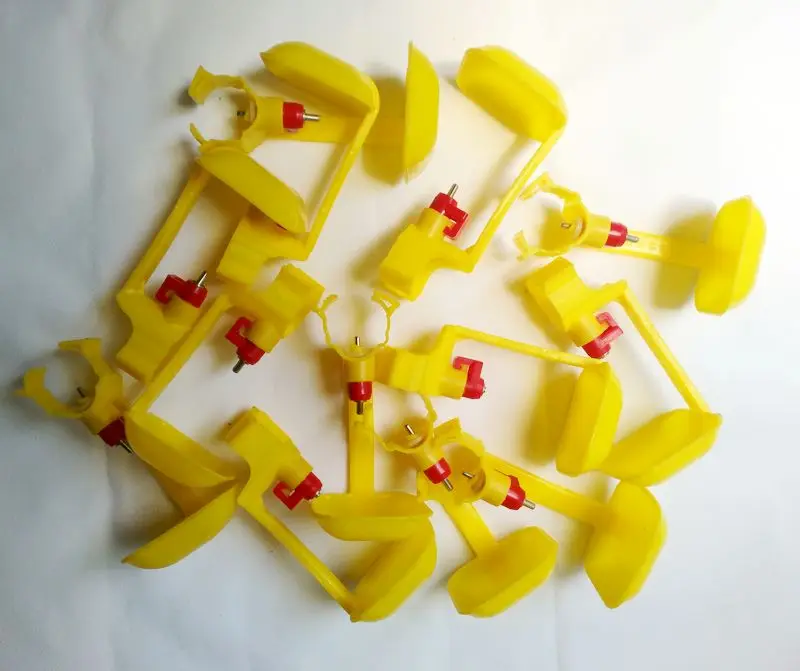 50 шт./лот наборы капельных чашек для курицы перепелок птицы воды сосков фидер