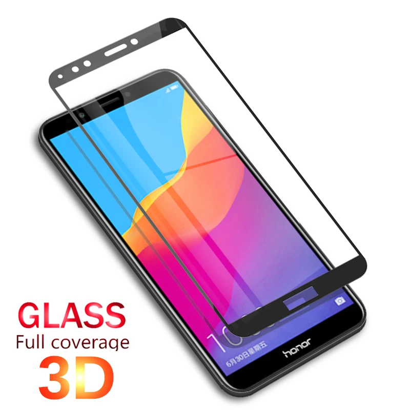 Закаленное 3d стекло с полным покрытием для Huawei honor 7C Pro 7X защитная стеклянная