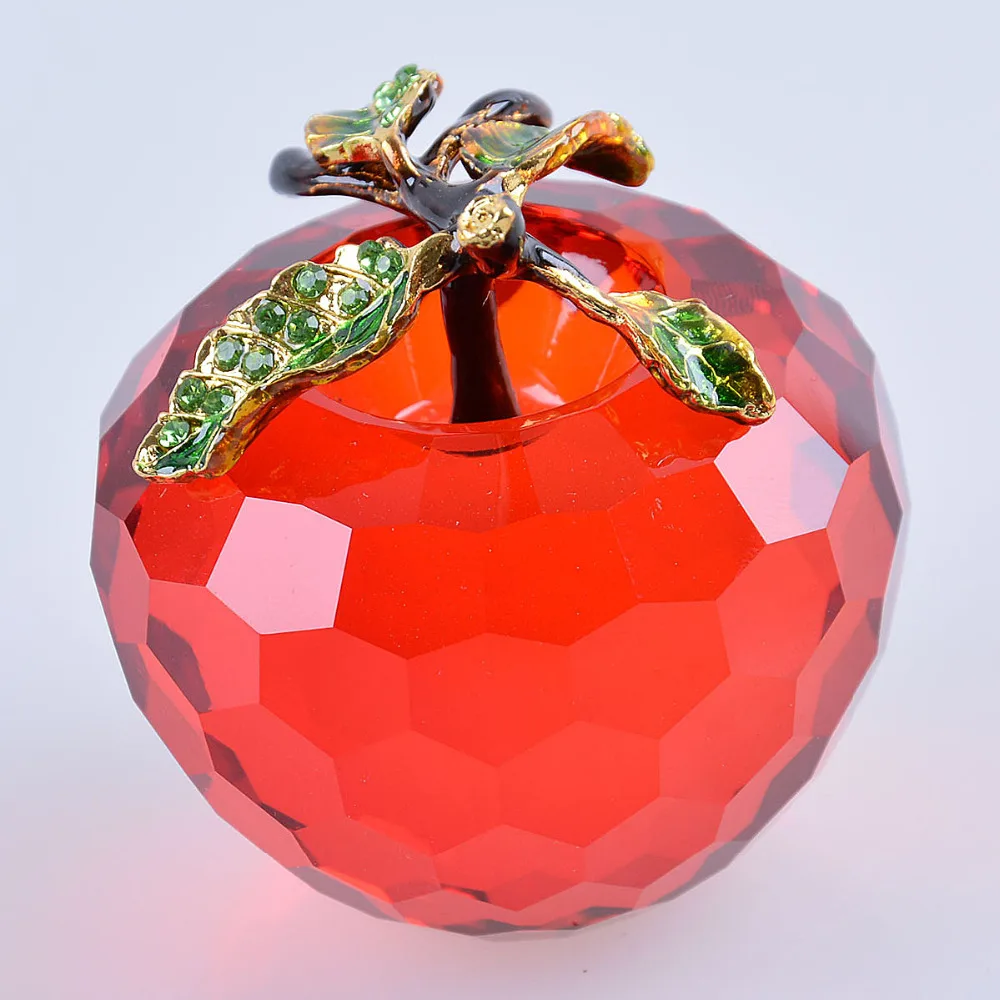 Лидер продаж на русском озерном голубом кристалле украшение apple paperweight