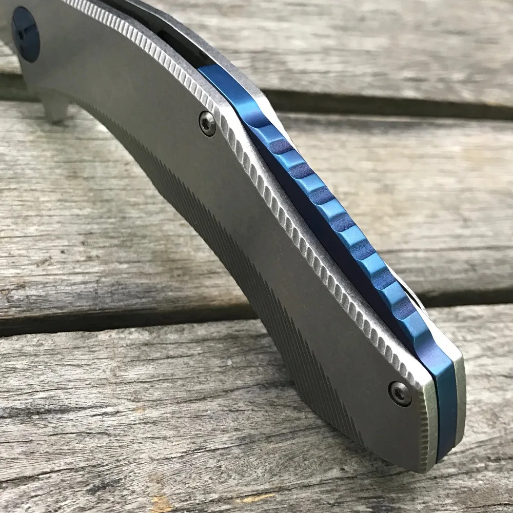 Складные ножи LDT с синей луной лезвие D2 все стальные ручки тактический нож для
