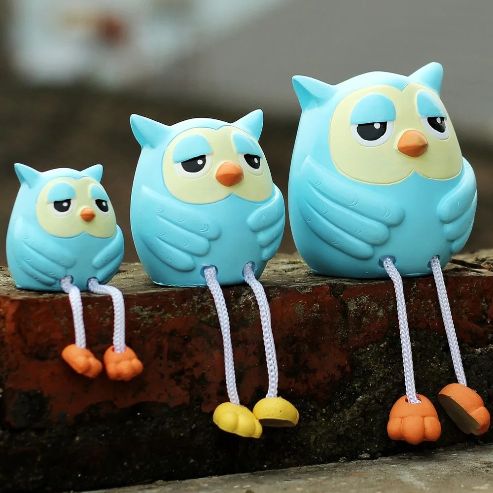 zakka owl hanging foot doll creative drama heirs resin crafts ornaments clapboard |