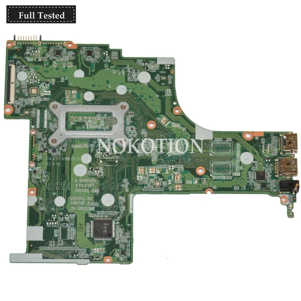 

NOKOTION 809040-001 809040-501 809040-601 DAX12AMB6D0 For HP Pavilion 15-AB Laptop Motherboard Intel i3-5010U 2.1GHz CPU DDR3