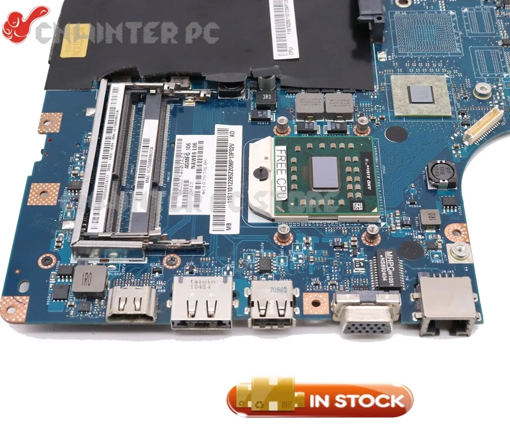 Материнская плата NOKOTION для ноутбука Lenovo G565 Z565 основная NAWE6 LA-5754P Socket S1 DDR3 с