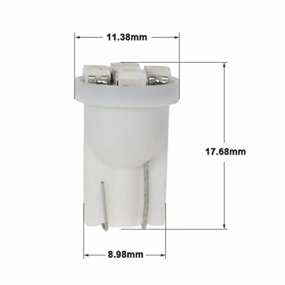 10 шт./компл. авто светодиодный подсветка приборной панели T10 194 168 W5W 4SMD 3528 Светодиодный автомобиль клин хвост подсветка приборной доски фонарь освещения номерного знака, белый цвет