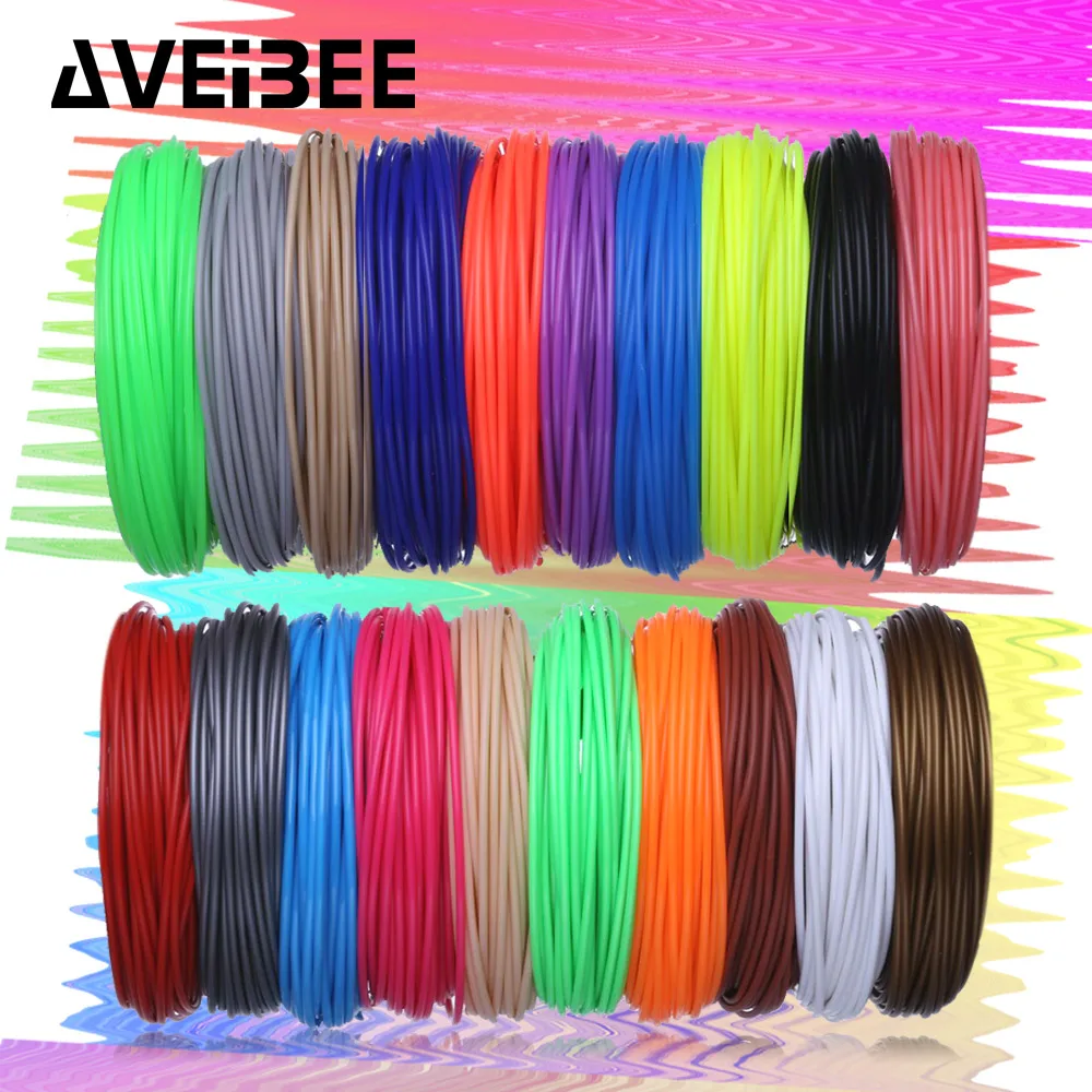 

100 Meters 10 Color 3 D Material 1.75MM ABS Filaments For 3D Printing Pen Threads Plastic Printer Consumables for Birthday Gift