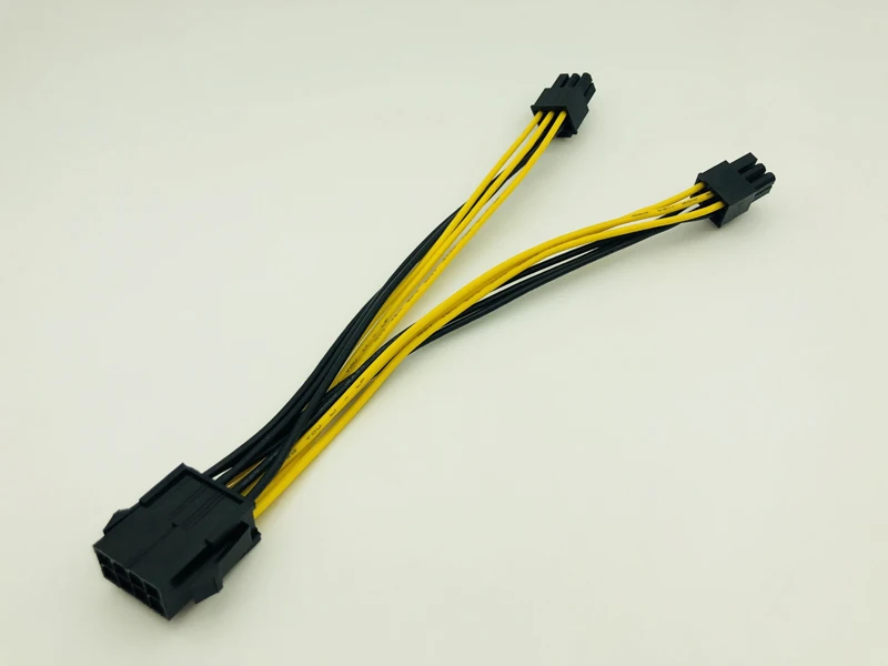 PCI E PCIe 8Pin к двойному 6Pin мощность графическая карта ЦП кабель питания сплиттер 20 см