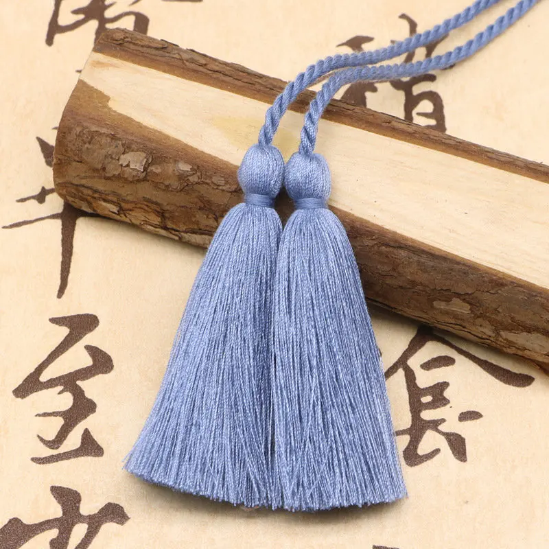 Light blue 5 шт. многоцветный полиэстер хлопок две головы изолента кисточки домашний текстильный занавес одежда подвеска для изготовления кисточки DIY украшения - Цвет: Light blue