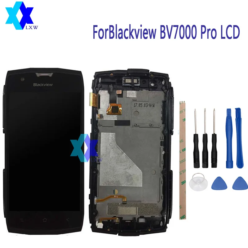 Для Blackview BV7000 PRO ЖК дисплей + сенсорный экран с рамкой 100% дигитайзер сборка