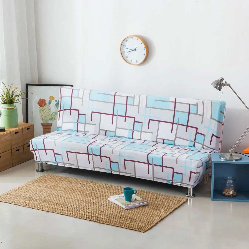 Color 19 Пасторальный Pringting диван-кровать Чехол плотный все включено диван-крышка чехол без подлокотников Диван длина от 160 см до 190 см - Цвет: Color 19