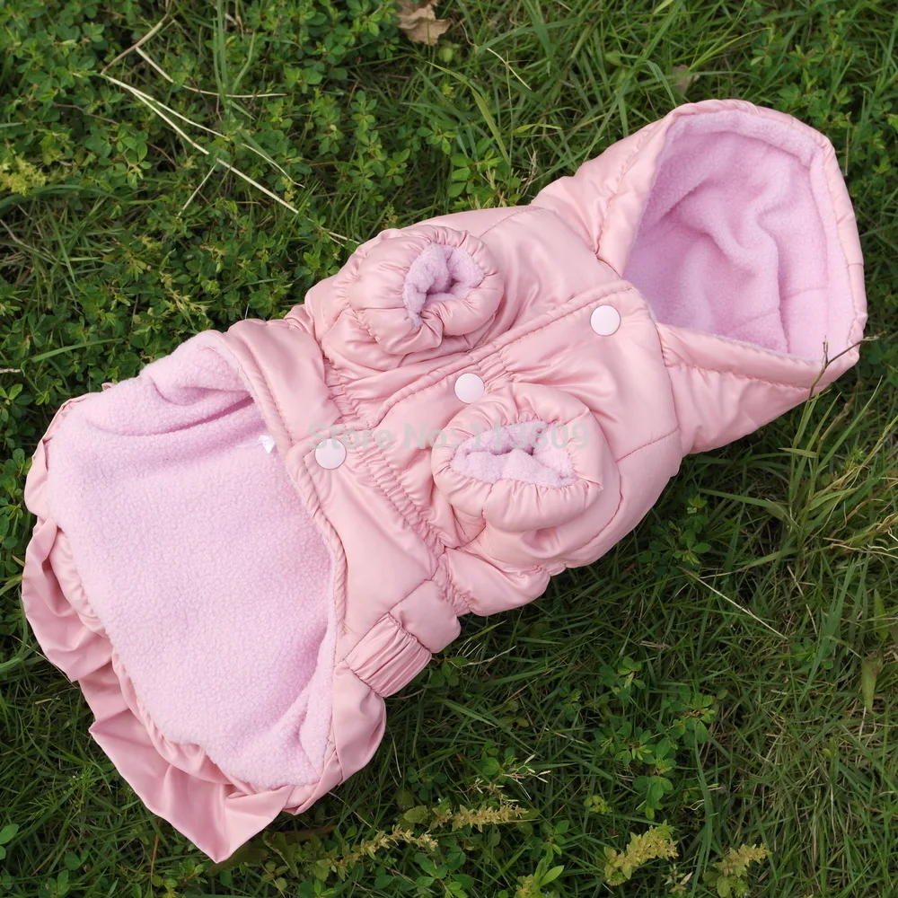 Все виды роскошных зимних пальто для собаки теплое платье принцессы домашних