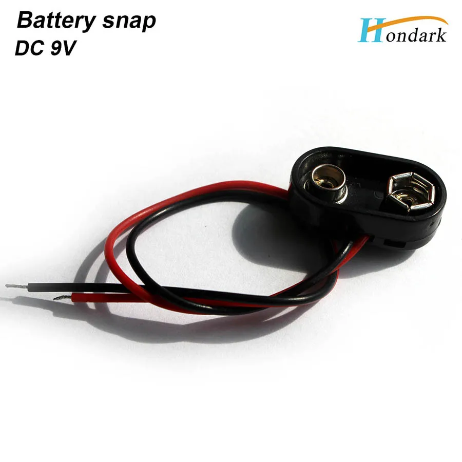 9V батарея оснастки разъем батареи с круглой стороной пластиковый корпус медная