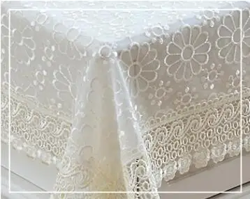 Beige Proud Rose пастырские кружевные скатерти прозрачные скатерти прямоугольные вышитые Круглые Скатерти Свадебные украшения - Цвет: Beige