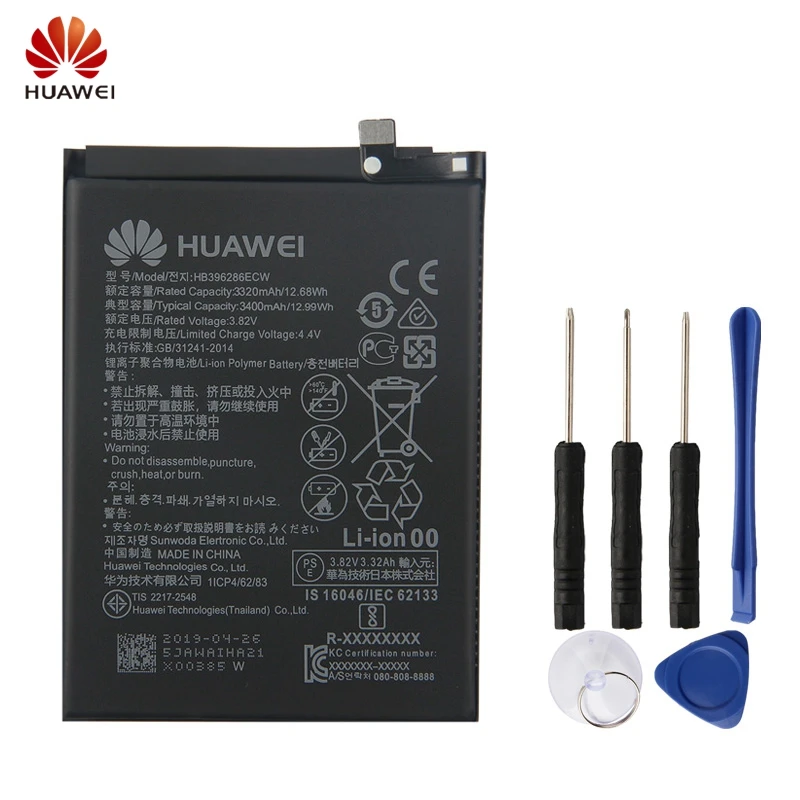 Аккумулятор для телефона huawei HB396286ECW для huawei Honor 10 Lite Honor10 Lite Pour P Smart 3400 мАч сменный аккумулятор+ инструмент