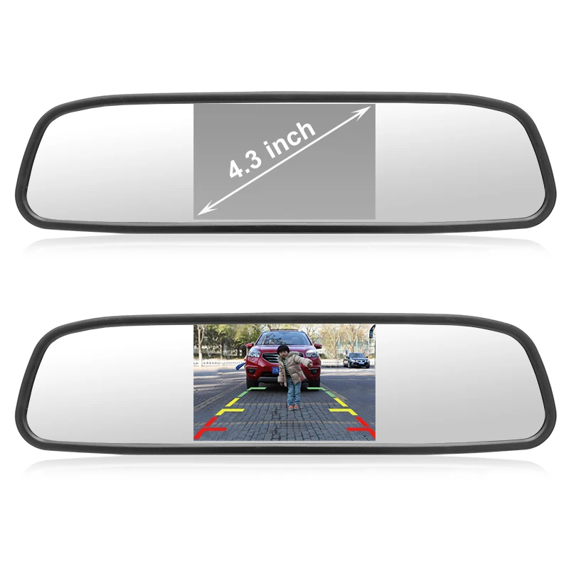 GreenYi 4 3 &quotTFT lcd цветной автомобильный зеркальный монитор с дистанционной