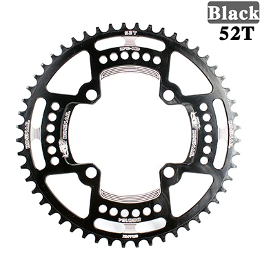 SNAIL52T Black Шатунный палец для 104BCD круглый Форма узкая широкая цепь из колец цепь на 40 т/42 т/44 T/50/52 T MTB передняя Звездочка велосипеда круг диаметра окружности болтов(один Pla - Цвет: SNAIL52T Black